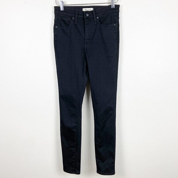 MADEWELL | 10'' High Rise Skinny Jeans Black 27 - Picture 2 of 9